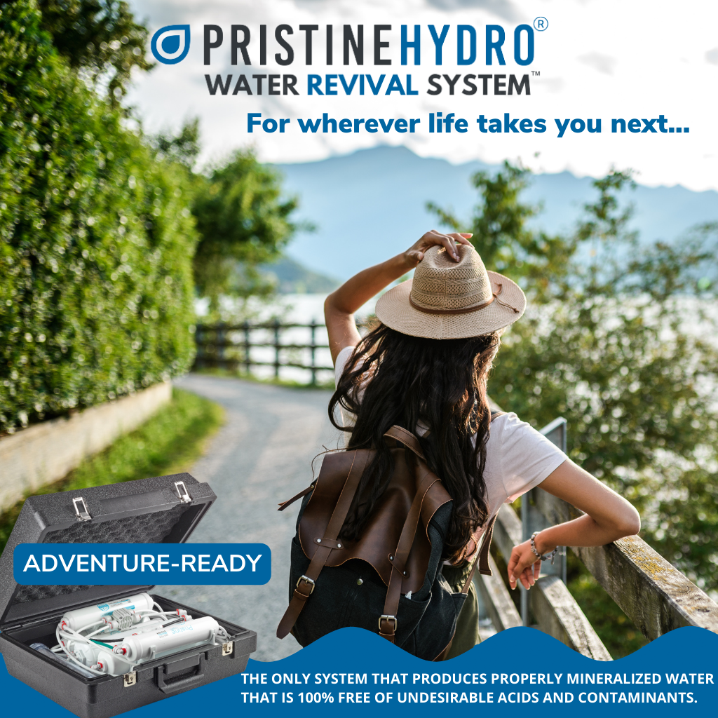 PristineHydro® Travel-Ready Portable Water Revival System