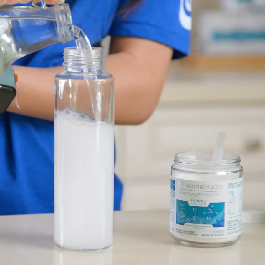 Shake the mixing bottle until dissolved